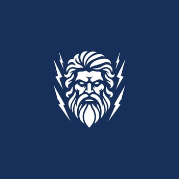 God of thunder logo vector