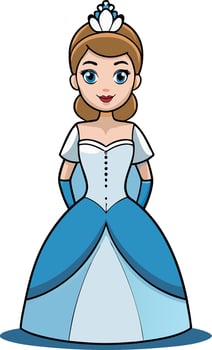 Adult Princess Artwork, Bridging Tradition and Modernity vector