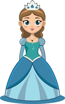 Cute Adult Princess Artwork vector
