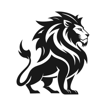 Silhouettee of Lion vector