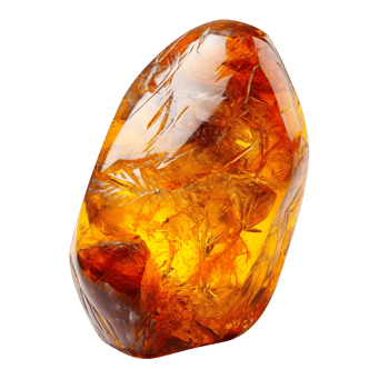 golden amber isolated on transparent background png