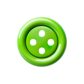 Green button isolated on transparent background png