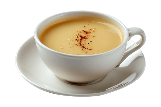 A cup of tea with cinnamon and spices png