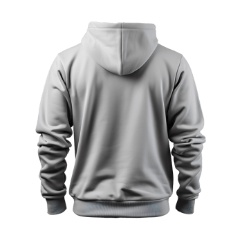 grey hoodie sweatshirt back isolated on transparent background png