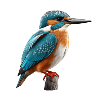 kingfisher isolated on transparent background png