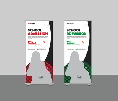 Kids School Admission Brochure Flyer Template vector