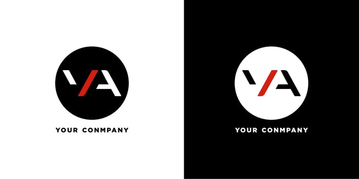 VA Round Abstract Letters Logo Monogram icon illustration vector