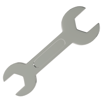 Wrench is shown on a transparent background png