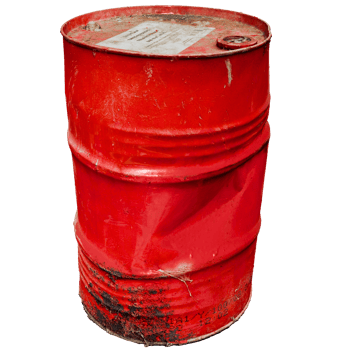 A red barrel with a white lid png