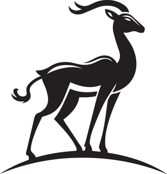 A Gazelle logo icon silhouette vector