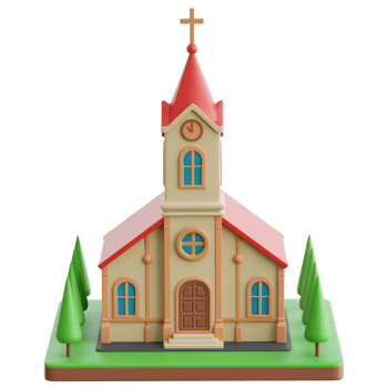 Church Buildings 3d Illustration png