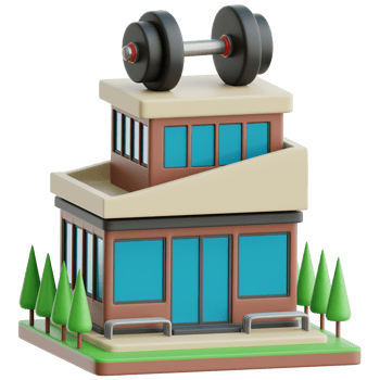 Gym Buildings 3d Illustration png