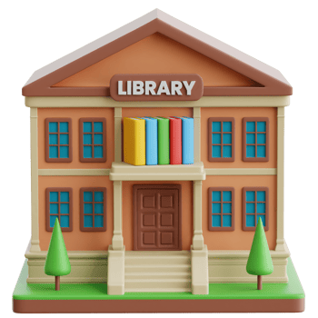 Library 3d Buildings Illustration png