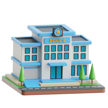 Police Station Buildings 3d Illustration png