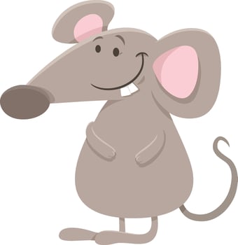 cute cartoon mouse animal character vector