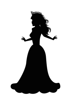 Cute Princess Silhouette png
