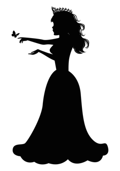 Cute Princess Silhouette png