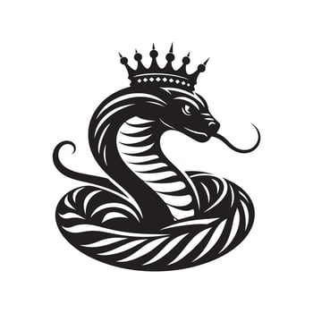 Stylish King Cobra Silhouette Vectors for Modern Illustrations