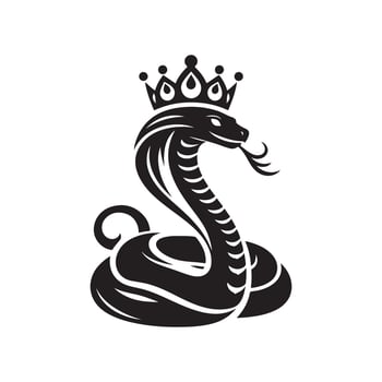 King Cobra Silhouettes for Reptile and Snake-Themed Illustrations vector
