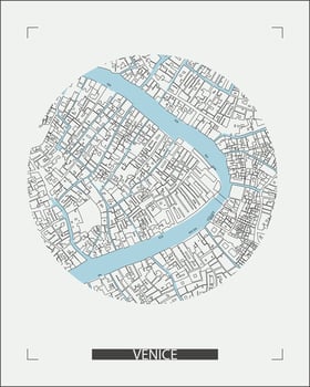 venice italy urban city street map town road travel background. vector