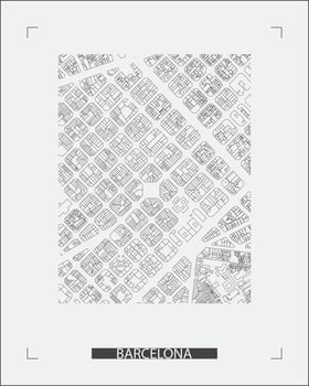 barcelona urban city street map town road spain travel background. vector