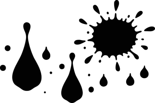 black splashes with droplets vector