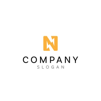 initial N logo electronic logo template design vector