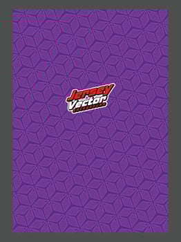 A purple background with a logo on it vector
