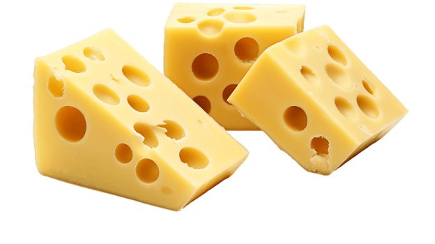 cheese slices on a transparent background png