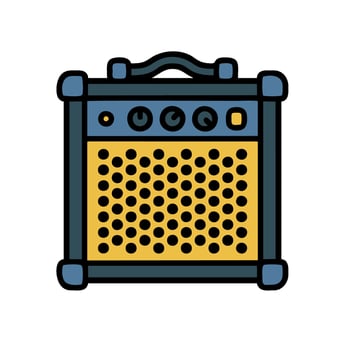 A guitar amplifier icon on a white background vector