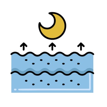 Water cycle icon illustration vector