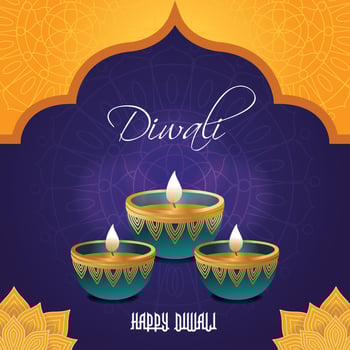 Traditional diwali festival social media post. illustration vector