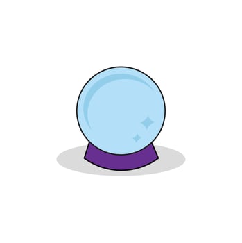 witch ball related to halloween vector