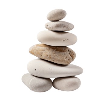 Pile of White Stones isolated on transparent background png