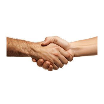 A man and woman shaking hands png