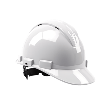 Shining White Safety Helmet isolated on transparent background png