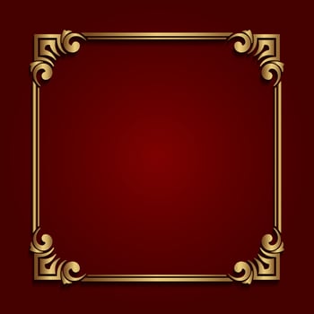 floral ornamental frame. vintage border, line art engraving vector
