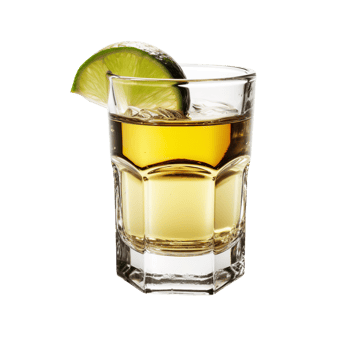 Tequila Shot isolated on transparent background png