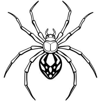 Spider coloring pages free printable vector