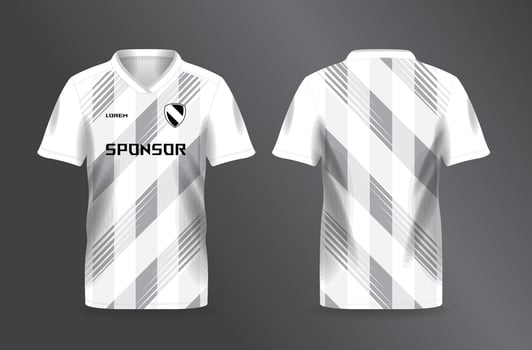 white sport jersey with lines crossed vector
