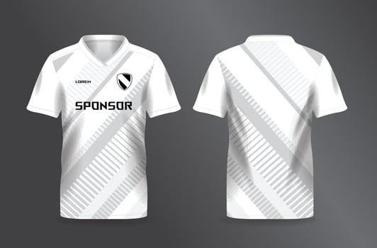 white abstract and modern pattern design for sport jersey vector