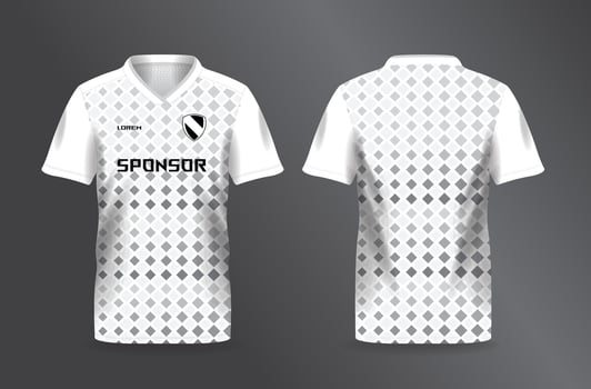 white pattern design for sport jersey template vector