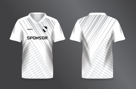 white jersey for sport shirt template vector