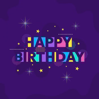 Happy Birthday Text Greeting Design vector