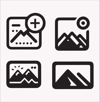 Add photo Image Silhouette on White Background vector