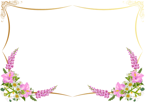 Golden card frame and flower arrangement Diploma, vintage frame png