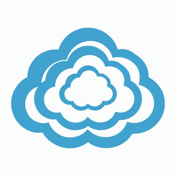 colorful cloud on white vector