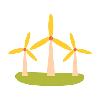 Wind station. Wind power plant. Green energy. illustration. vector