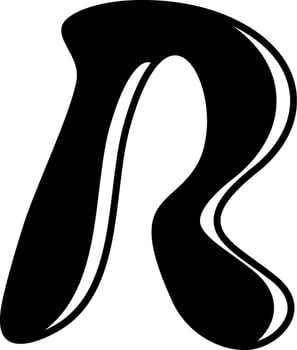 R Alphabet Icon Design vector