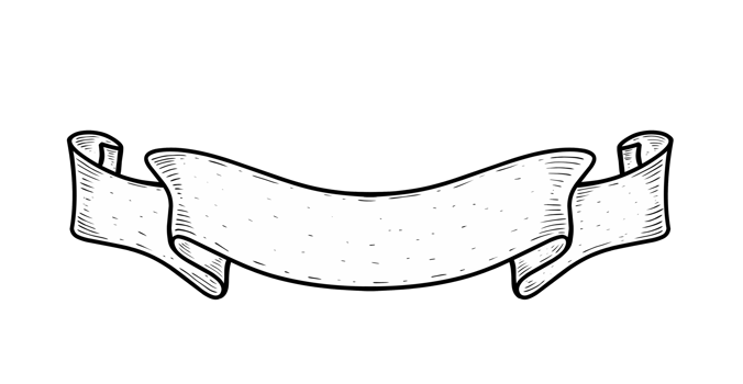 Sketch Illustration of banner ribbon png